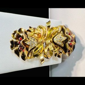 Rare Vintage Coro Duette Brooch Signed